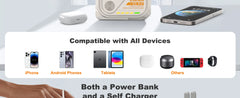 6-in-1 multifunctional power bank magnetic magnetic adsorption for wireless charging, 10000 mAh phone holder 22.5W fast charging