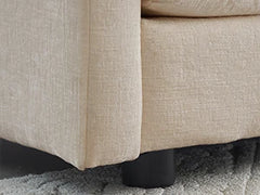 Deep Seat Sectional Sofa, 76.7" Comfy Cloud Couch loveseat with Ottoman, Modern Chenille Upholstered Modular Sofa L Shaped Couch