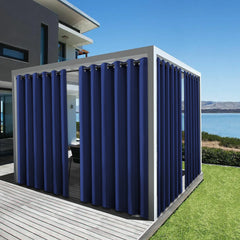 4 Panels Outdoor Curtains for Patio - Waterproof Blackout Curtains & Drapes Windproof UV Protection for Porch Gazebo Pergola