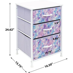 Nightstand Storage Organizer with 3 Drawers - Kids Girls, Boys Bedroom Furniture Storage Chest for Clothes, Closet Organization