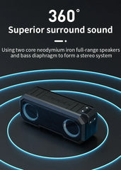 STONEGO Portable Bluetooth Speaker Wireless Flash Light Speaker TWS Bass Stereo IPX7 Waterproof Loudspeaker FM 12H Playtime
