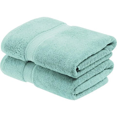 Egyptian Cotton Pile Bath Towel Set of 2, Ultra Soft Luxury Towels, Thick Plush Essentials, Absorbent Heavyweight, Guest Bath