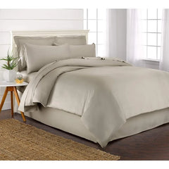 Queen Duvet Cover, 3 Piece Set, Genuine 100% Organic Viscose Derived from Bamboo, Luxuriously Soft and Cooling, 2 Pillowcases