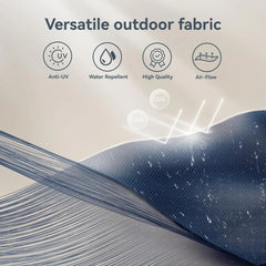 10ft Patio Umbrellas, Outdoor 3 Tier Vented Large Market Table Umbrella with 8 Sturdy Ribs and 1.5" Umbrellla Pole