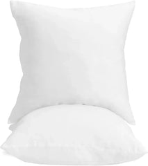 Foamily Throw Pillow Insert 18 x 18 inch (Set of 2) Hypoallergenic 100% Virgin Fiber Bed, Sofa, Couch Decorative Indoor Pillows