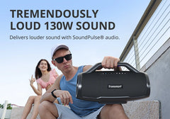 Tronsmart Bang Max Bluetooth Speaker 130W Speaker with 3 Way Sound System, Sync Up 100+ Speakers, APP Control, Guitar/Mic Input