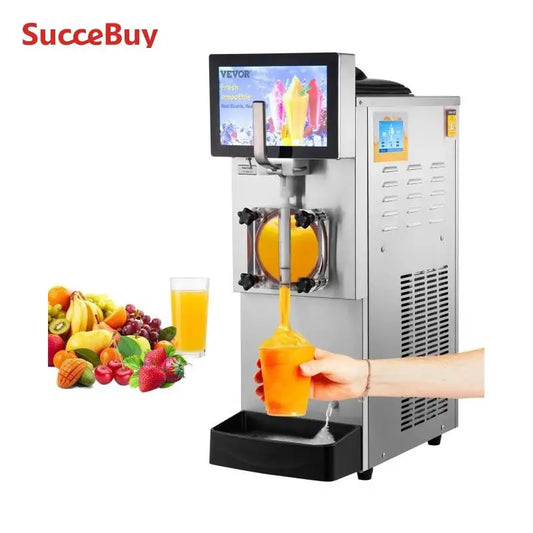 SucceBuy 8L/2.1 Gal Slushy Margarita Machine Single Bowl Smoothie Frozen Drink Beverage Dispenser Slushie Maker  for Restaurants