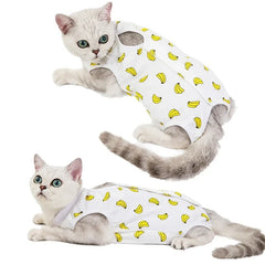 Pet Cat Weaning Suit Cotton Clothes for Small Dogs Cat Vest Jumpsuit Anti-licking After Surgery Recovery Care Suit Kitten Outfit