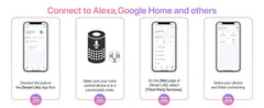 4Pack Smart Light Bulbs WiFi&Bluetooth E12 Smart Bulbs That Work with Alexa Google Home RGBCW 2700-6500K Color Changing 5W 450LM