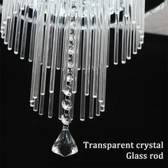 Crystal Chandelier Chrome Ceiling Lamps Led Flush Mount Stainless Steel Fixture Aisle Light Lustre Dining Room Living Room Decor