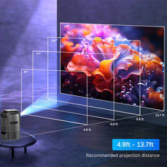 Projector Android Native 1080p Support 4K with Built in Stand with WiFi and Bluetooth