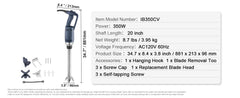 SucceBuy Commercial Immersion Blender 500W 16inch Stepless Variable Speed Multi-Purpose for Soup Sauces Mashed Potatoes Cream
