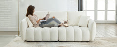 82" Modern Sofa Couch, Comfy Deep Seat Teddy Cloud Sofa, Upholstered 3-Seater Boucle Couch, Oversized Loveseat Living Room Sofas
