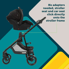 Tools.8-in-1 Car Seat Stroller Combo, Baby Stroller Travel Systems for Infants 4-30 lbs, Stroller and Carseat Combo Set, Orc