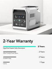 Vigorpool 230 V/1200 W (Peak 2400W) Portable Power Station Solar Generator 1280 Wh LiFePO4 Battery for Emergency Backup