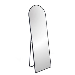 Black 63x20 inch metal arch stand full length mirror