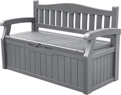 Storage Bench Deck Box Lockable for Patio Furniture,Garden Decor and Outdoor Seating for Cushions, Garden Tool and Pool Supplies