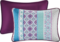 Intelligent Design Joni Cozy Daybed Cover Set - Casual Boho Pieced Design, Modern All Season Bedding Set With Bedskirt,