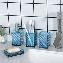Clear Acrylic Bathroom Accessories Set - Rust-Free, Transparent Design