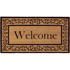 120073672WELC Heavy-Duty Extra-Large 3' X 6' Doormat Natural, Black