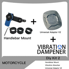 Motorcycle Handlebar Clamp Stem Fork Mount PRO Holder Phone Mount Vibration Dampener MAG Universal Adaptors Wireless Charger