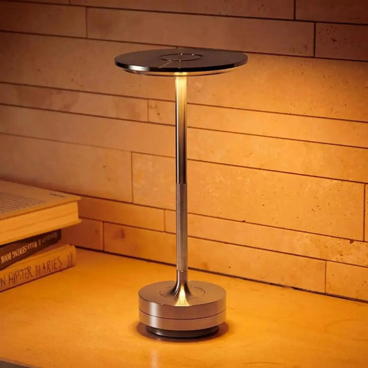 LED Desktop Lamp USB Touch Dimming Metal Recharge Night Light For Coffee Bar Restaurant Bedside Reading Decoration Table Lamps