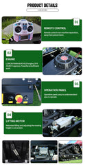 Customized New Design Remote Control Robot Lawn Mower Multi Purpose Rc Lawn Mower For Farmer