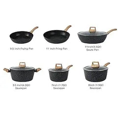 16PCS Pots and Pans Set Non Stick Cookware Set Nonstick with Cooking Set (white, 16pieces)