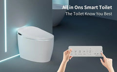 Smart Toilet,One Piece Toilet Elongated, Auto Flushing Bidet Toilet with Heated Seat, SPA Warm Water Sprayer and Dryer