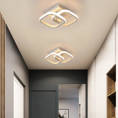 Modern LED Ceiling Lamp White Acrylic Chandelier Fixture Nordic Aluminum Lights Living Dining Room Lustre Hall Decor Plafon