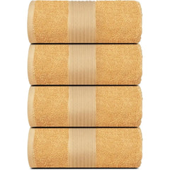 4 Pack Large Bath Towels (100% Cotton, 27x54 Inches) Plush Bath Towels - Luxurious, Dries Quickly, Super Absorbent