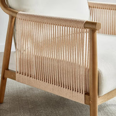 Braid Armchair, Modern Accent Chair for Living Room, Cream  chairs living room  accent chairs for living room