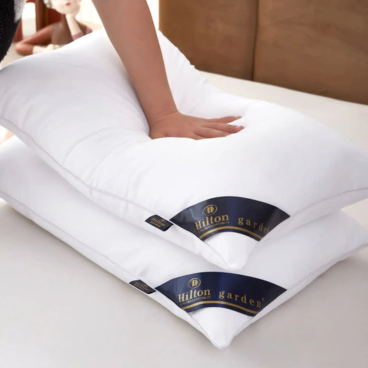 Sleeping Pillows for bedroom Double Top Bed Stuffed Hotel Five-star Soft Orthopedic Pillow 48x74cm Solid Color Extension Cushion