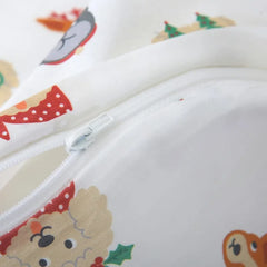 Twin Duvet Cover Kids 100% Cotton Butterfly White for Cute Bedding Set 3Pcs Ultra Soft Breathable Patterned Cartoon Comforter