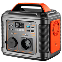 SBAOH Portable Power Station P302,300W 296Wh Backup Lithium Battery,Solar Generator for Outdoors Camping Travel Hunting Blackout