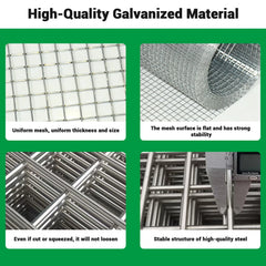 Hot-Dipped Galvanized Welded Wire Mesh 1x25m Roll,Steel Fencing for Construction,Animal Enclosures,Poultry Netting,Garden Securi