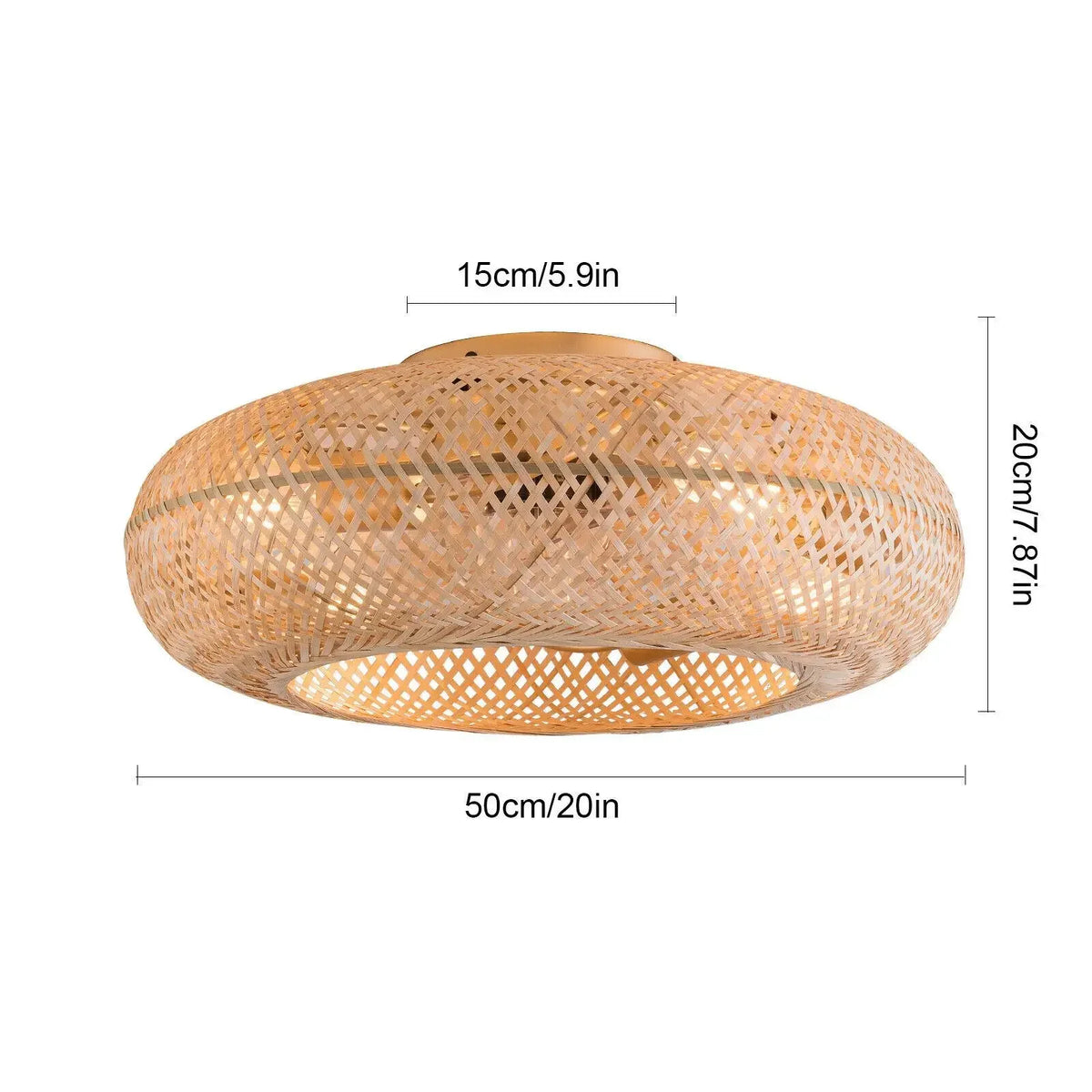 Boho Bamboo Light Farmhouse Caged Ceiling Fan Lights Rustic Fandelier with Remote 20 inch Living Room Bedroom Ceiling Fan Lamp