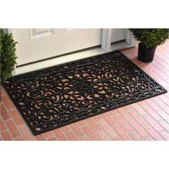 900223672 Gatsby Rubber Doormat, 3' x 6', Black