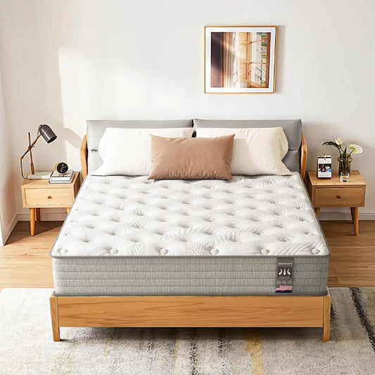 California King Mattress, 12 Inch Hybrid Gel Memory Foam Mattress with Pocket Springs, California King Size Mattress