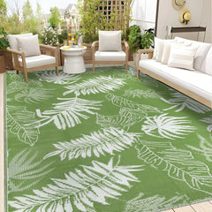 Outdoor Rug Waterproof 6x9 ft, Reversible Outdoor Plastic Straw Rug, Large Outdoor Carpet Patio Rug