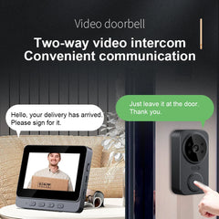 Smart Video Doorbell Camera IR Night Vision Digital Door Viewer 2.4G WiFi 800mAh Battery Magic Door Eye Two-Way Intercom