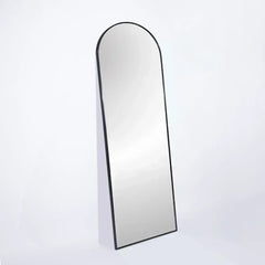 Black 63x20 inch metal arch stand full length mirror
