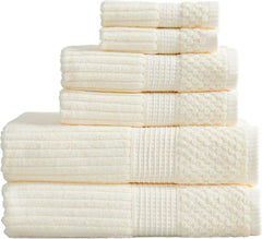 100% Cotton Bath Towel Set | 6 Piece Set | Absorbent & Quick-Dry Bath Towels