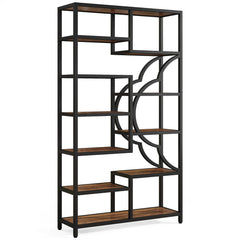 Tribesigns Bookshelf Industrial 5 Tier Etagere Bookcase, Freestanding Tall Bookshelves Display Shelf Storage Organizer
