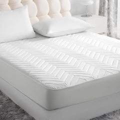 Waterproof Mattress Protector, Quilted Twin Fitted Mattress Cover with 15" Deep Pocket- Machine Washable