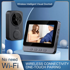 Smart Video Doorbell Camera IR Night Vision Digital Door Viewer 2.4G WiFi 800mAh Battery Magic Door Eye Two-Way Intercom