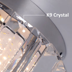 Modern Big Crystal Ceiling Lamp LED Light Circle Chandelier Lustre Indoor Bedroom RC Dimmable Fixtures Living Room Hotel Decor