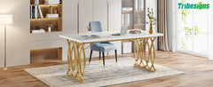 Tribesigns Executive Desk, 63" W Large Computer Desk, Modern Office Desk Conference Table Meeting Room Table, Business Furniture