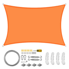 98% UV Block Shade Sails with Hardware Kit Waterproof Canopy Rectangle Awning for Outdoor Patio Garden Sun Shelter Shade Cloth