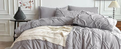 Maple&Stone California King Comforter Set, 7 Pieces Cal King Bed Set, Pinch Pleat Bed in a Bag Bedding Set with Comforter, Sheet